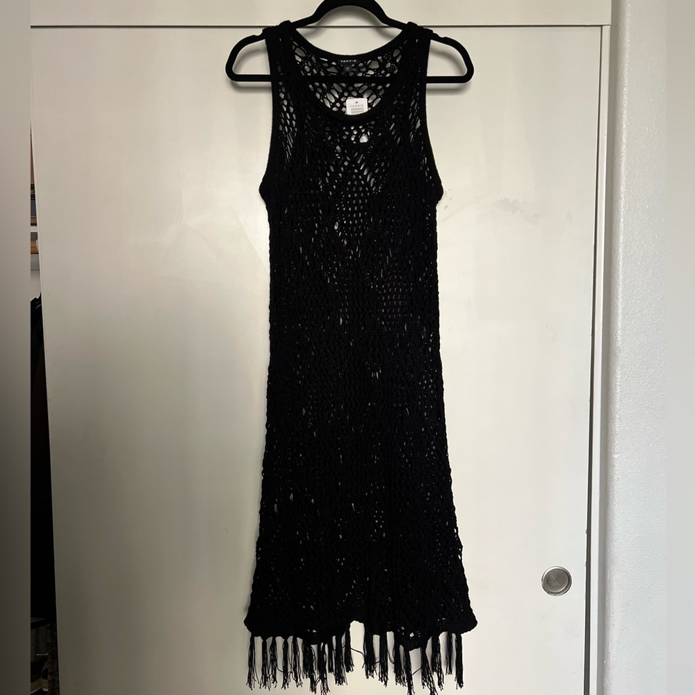 Crochet Fringe Beach Dress - Picture 4 of 5